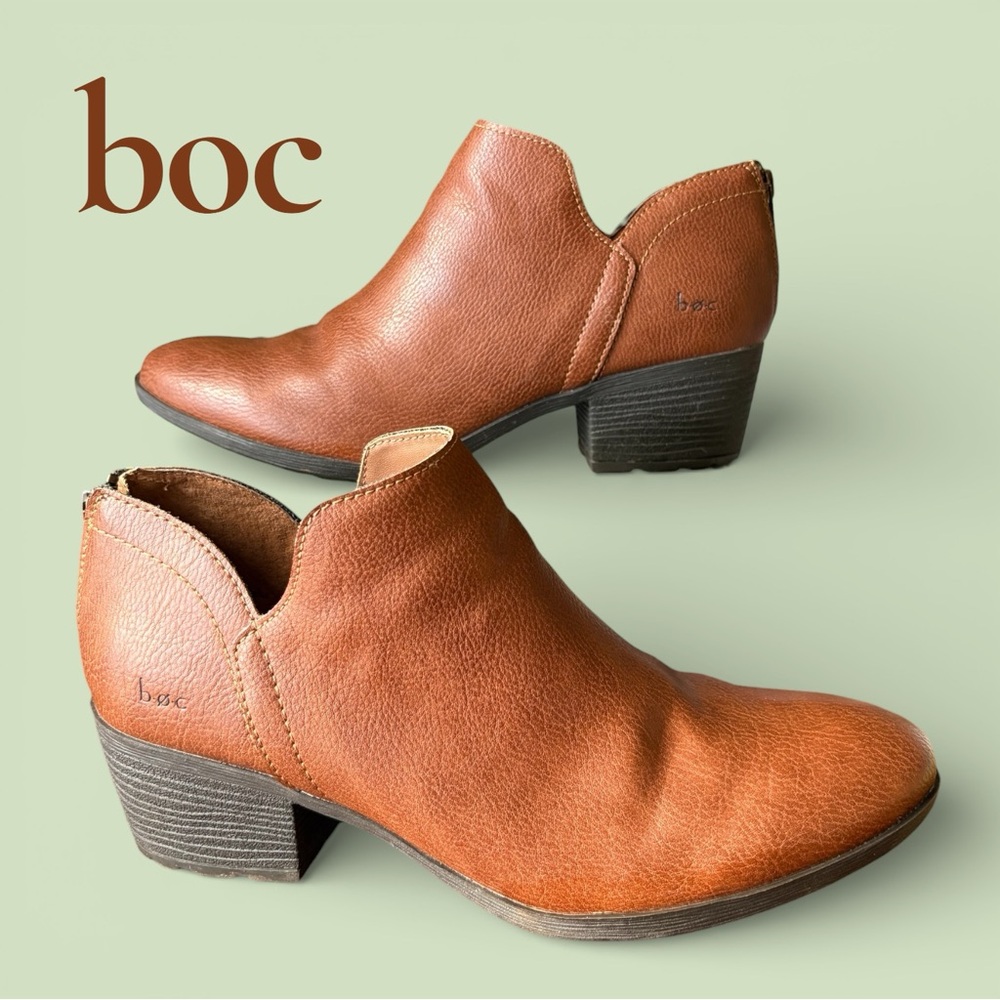 BOC Born Concept Celosia ankle bootie. Brown. Back zip. 2” heel. Size 9.5. EUC!